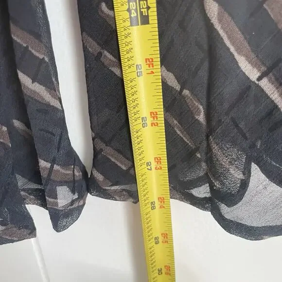 Sheer Tie Blouse Ethereal Boho Whimsigoth Y2K Fairy‎ Grunge Top L NWT Romantic - Picture 9 of 10